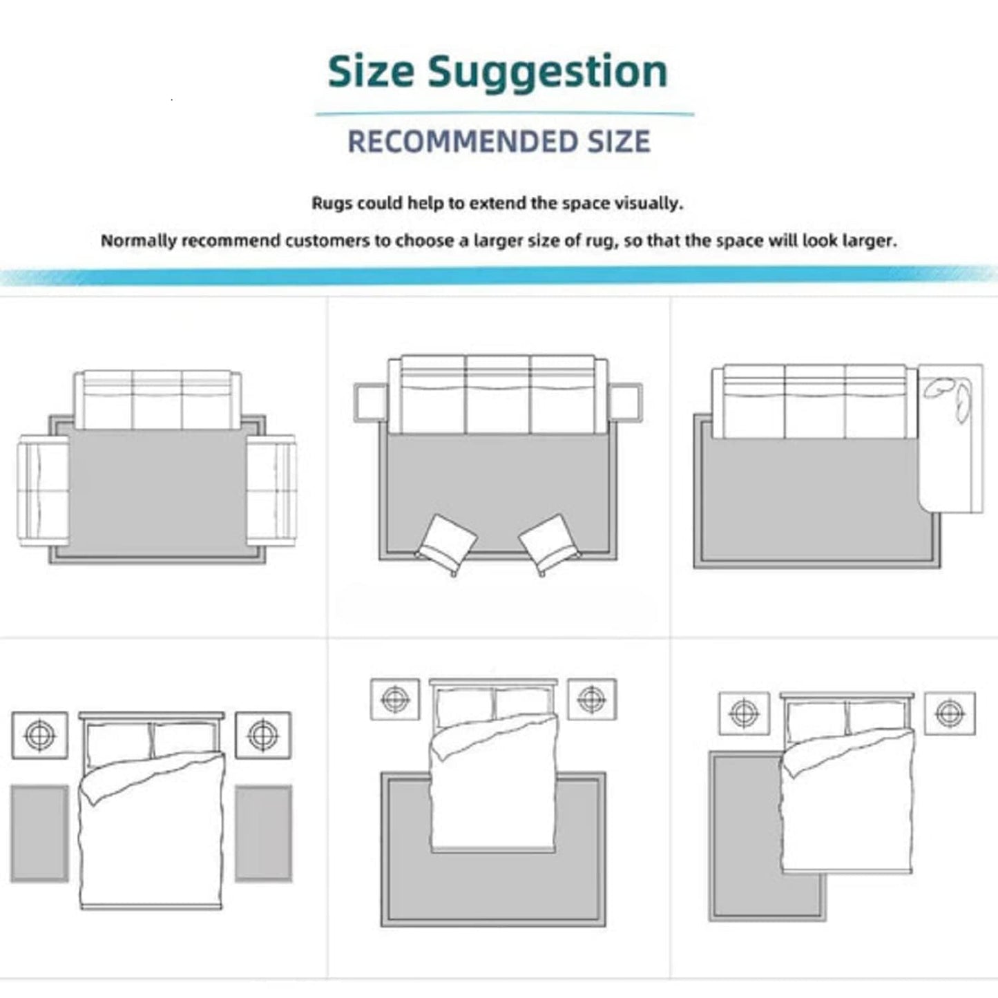 Handtufted Soft Wool Blue Flower Carpet Nuha Rugs