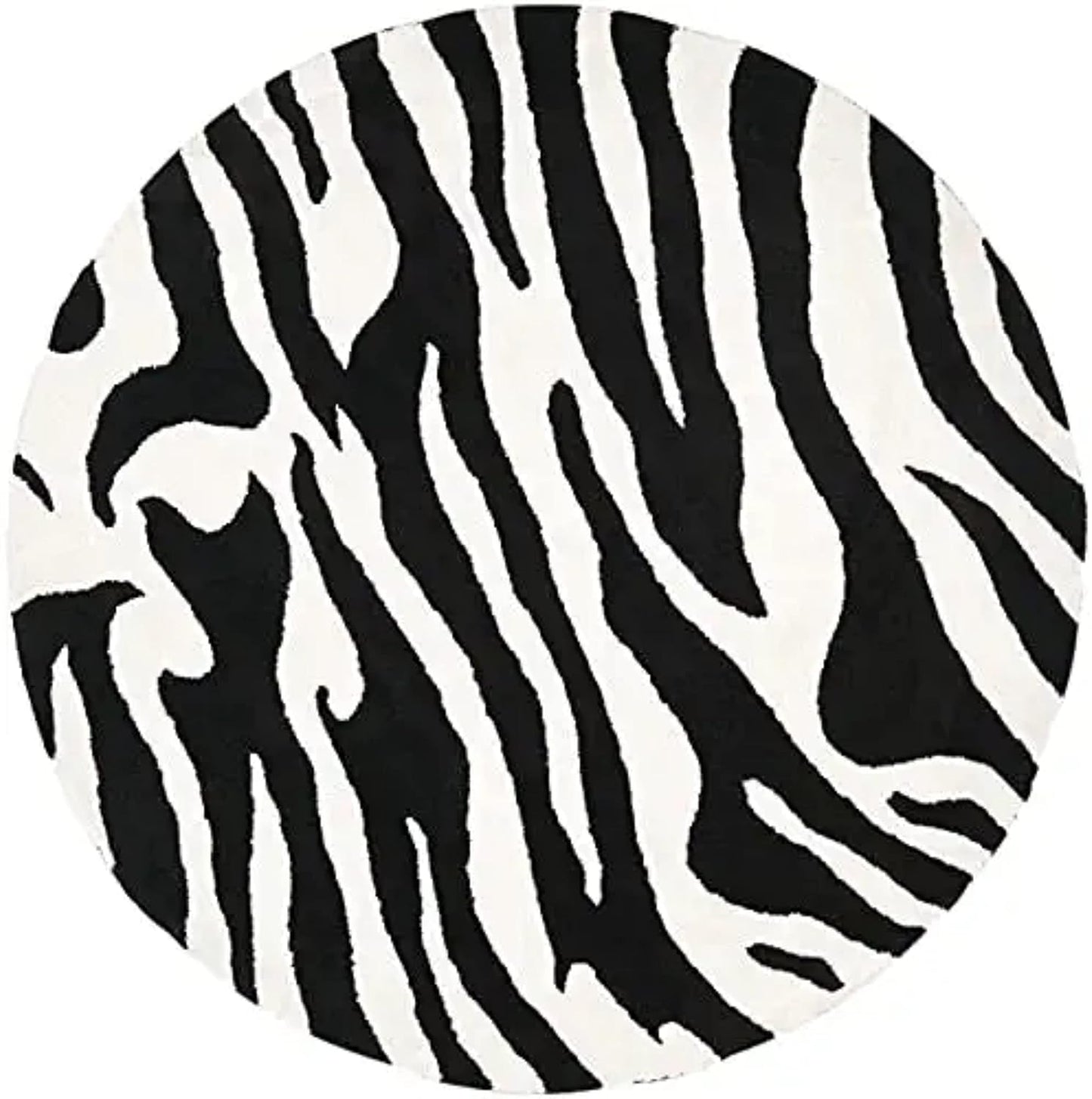 Black White Round Rug Nuha Rugs