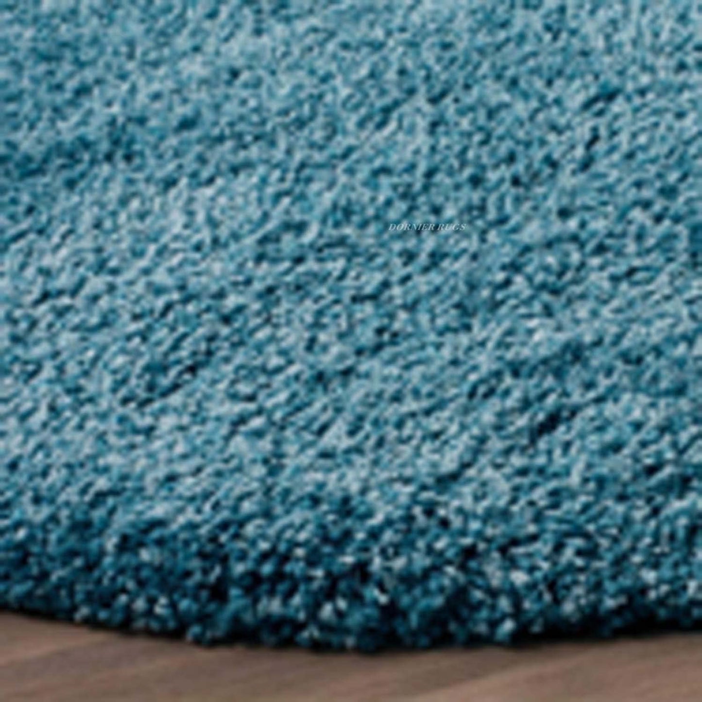 Handcrafted Super Soft Microfiber Shaggy Sky Plain Round Carpet Nuha Rugs