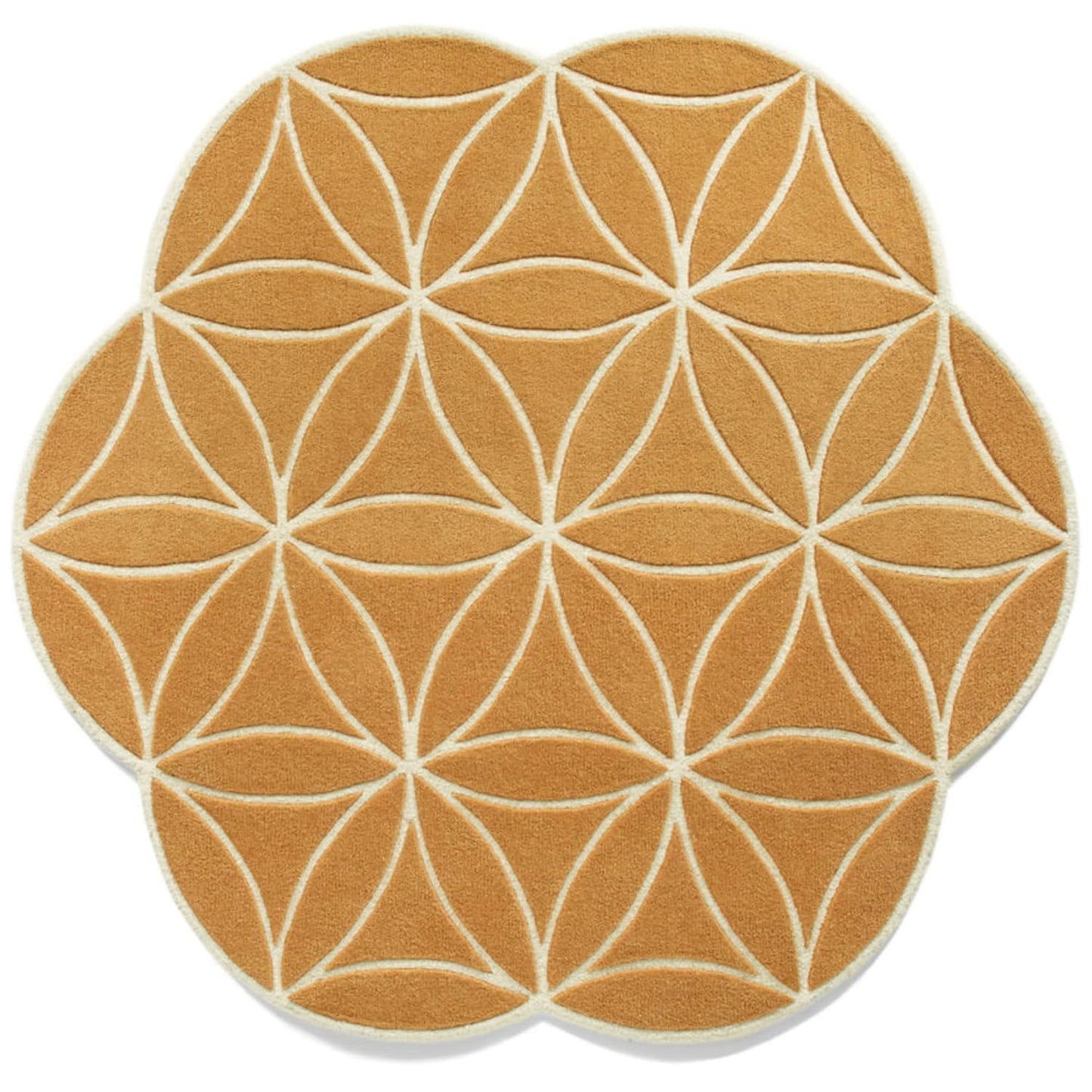 Mustard Yellow Round Rug Nuha Rugs
