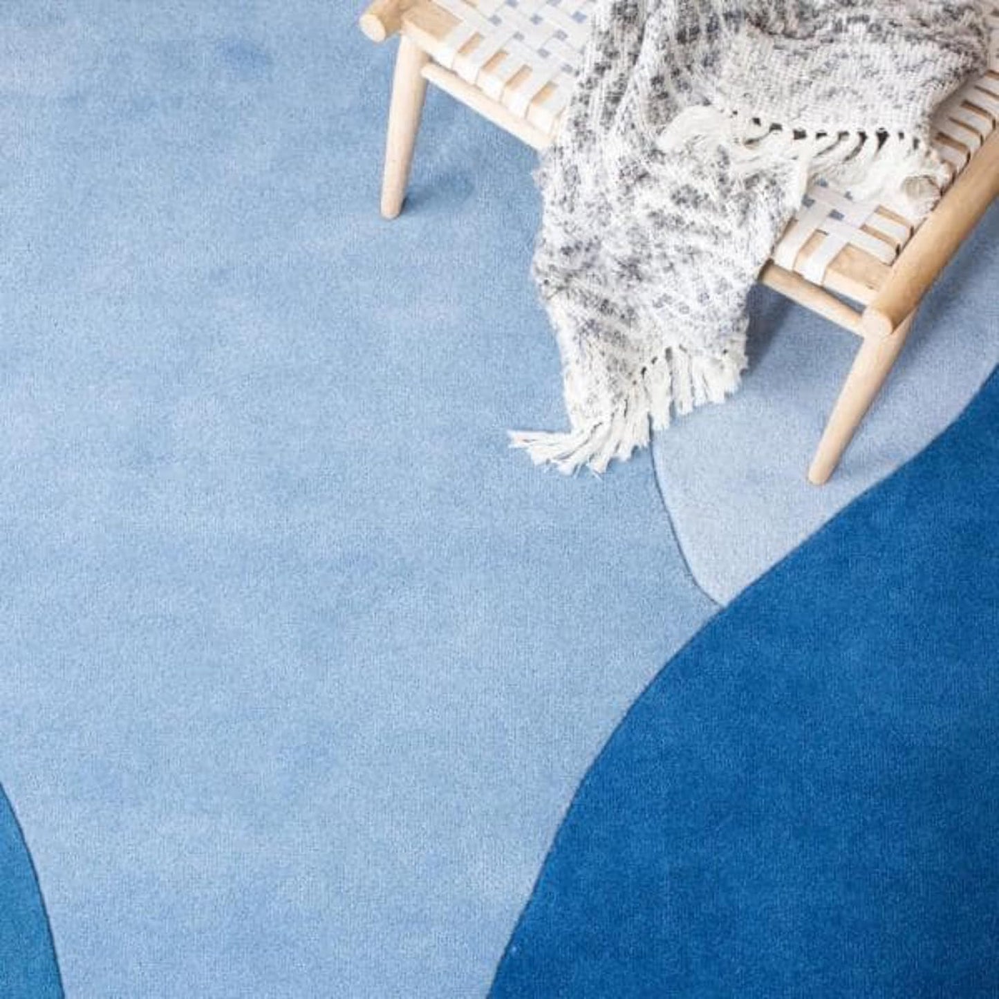 Blue Multi Round Rug Nuha Rugs