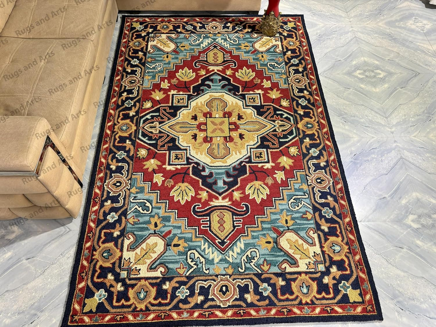 Hand Tufted Multicolor Persian Rug Nuha Rugs