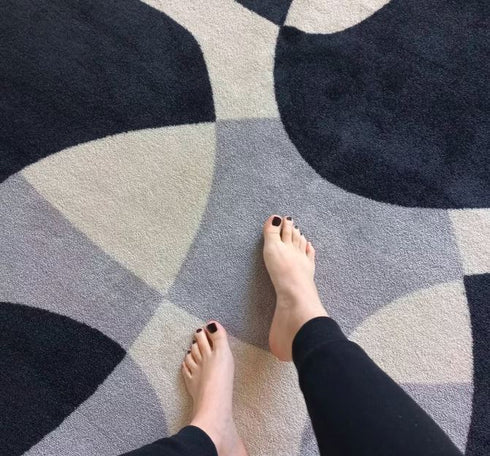 Black Irregular Rug Nuha Rugs