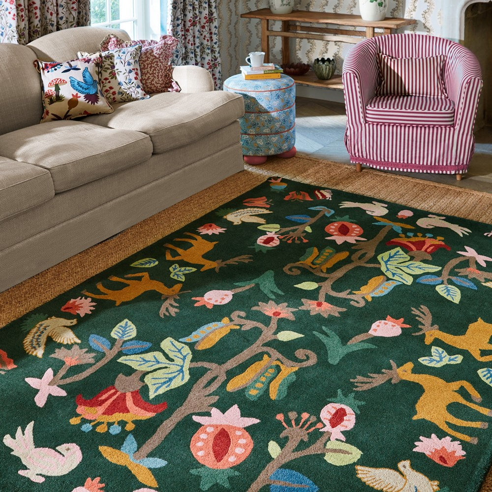 Forest Green Nuha Rugs