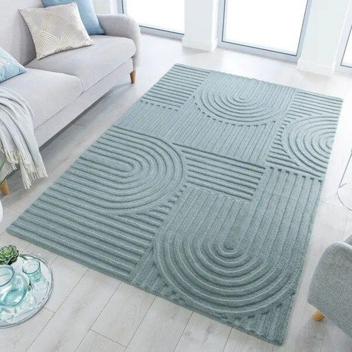 Aqua Curve Rug Nuha Rugs
