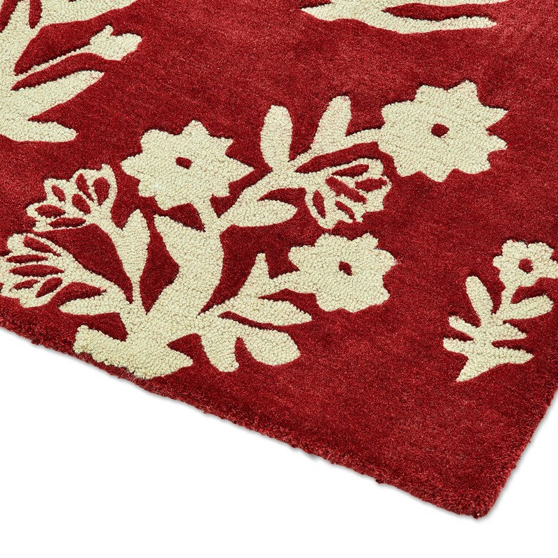 Woodland Glade Damson Red Nuha Rugs