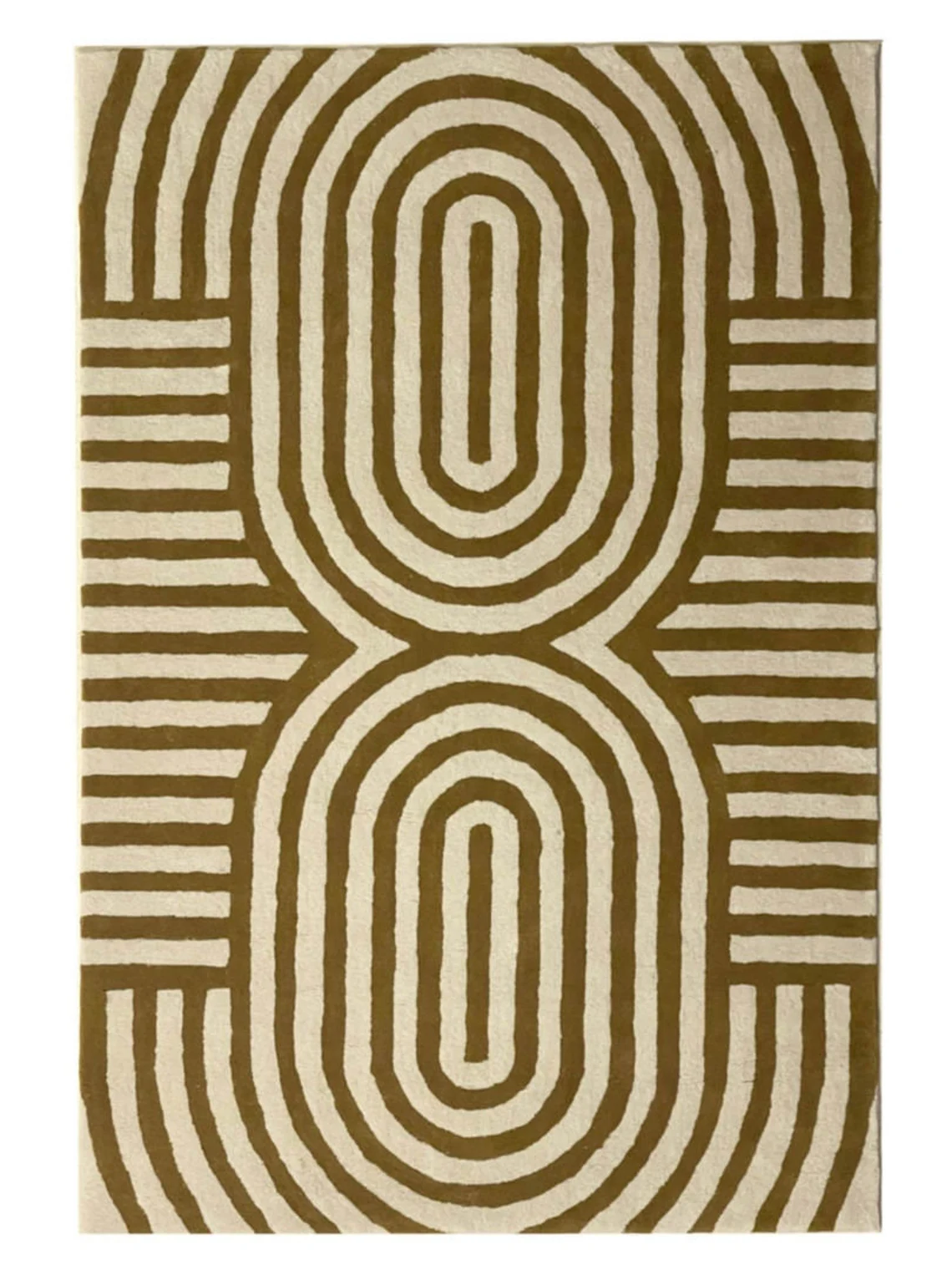 Beige Ivory Curve Nuha Rugs