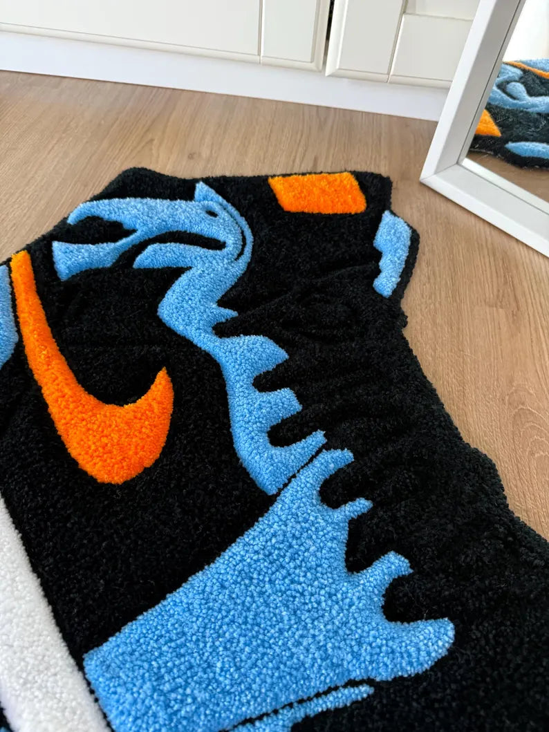 Black Blue Nike Jordan Rug Nuha Rugs