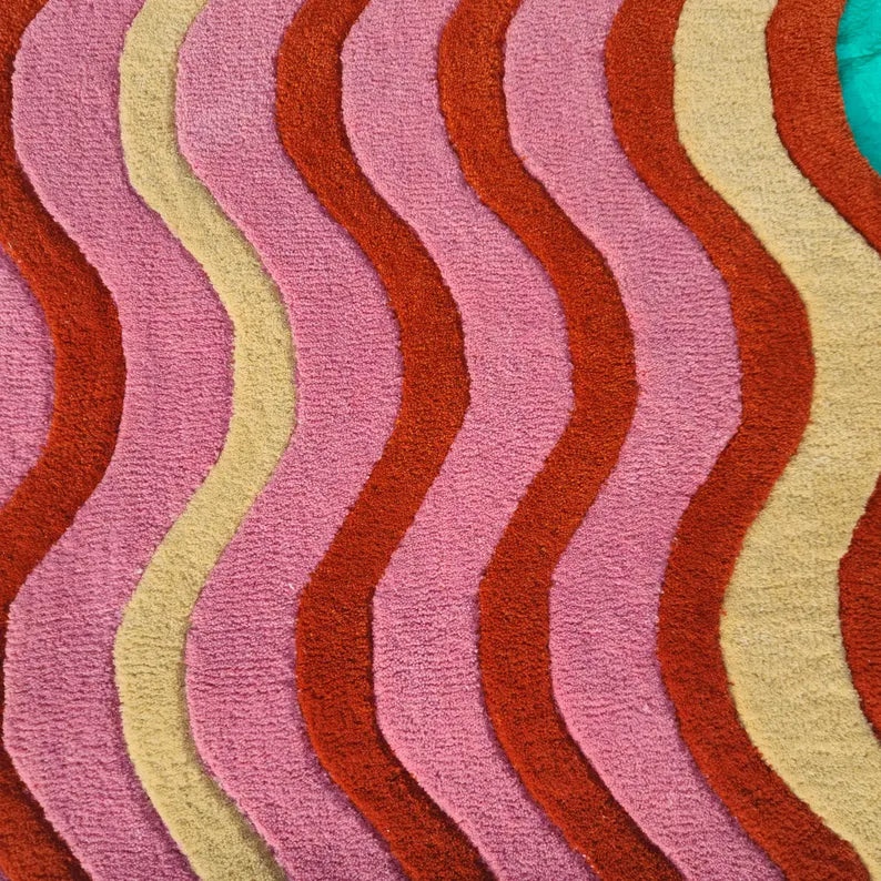 Colorful Irregular Shape Rug Nuha Rugs