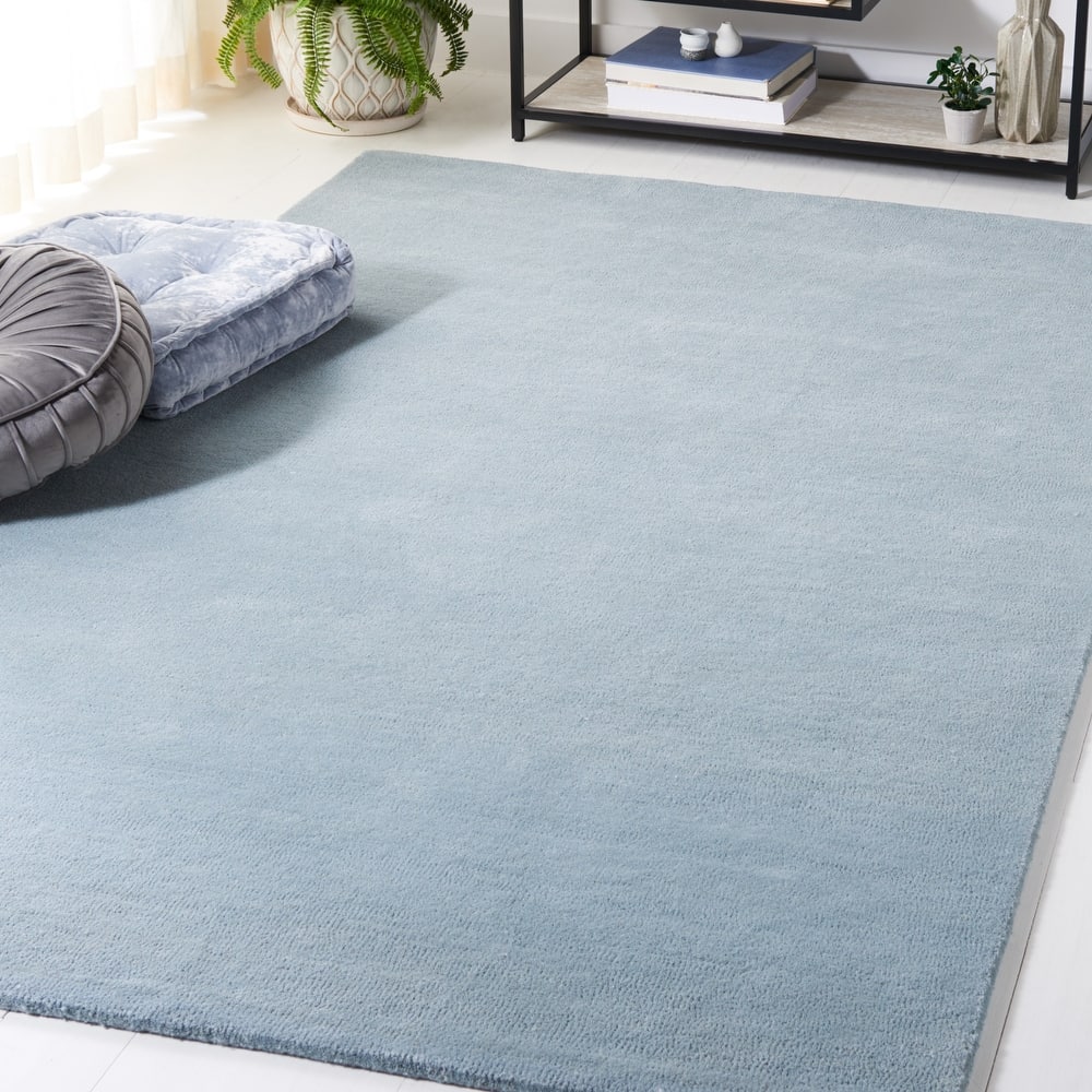Solid Light Blue Area Rug – Minimalist Modern Design – Soft Handwoven Carpet for Living Room, Bedroom & Contemporary Home Décor