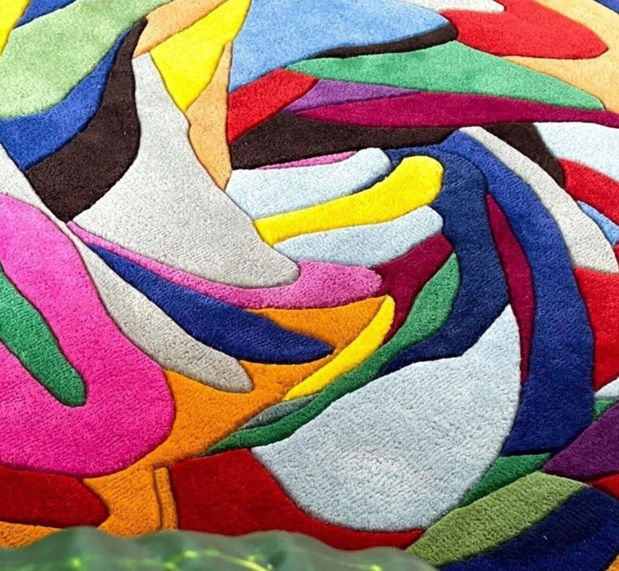 Multicolored Hand-Tufted Floral Rug Nuha Rugs