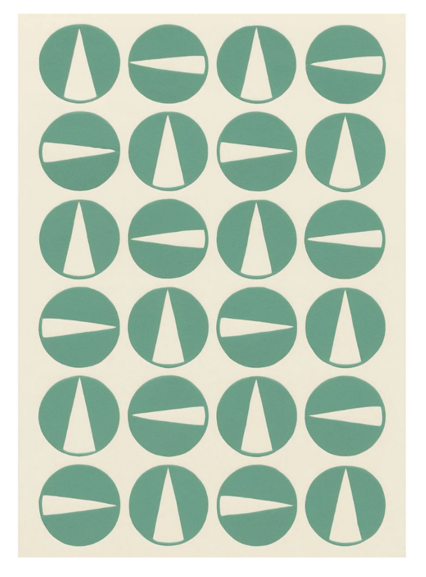 Mid-Century Modern Green Geometric Area Rug – Retro Hand-Tufted Wool Carpet for Living Room & Bedroom Décor