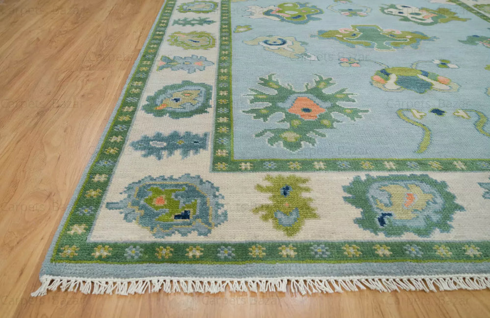 Handknotted Oushak Rug – Authentic Turkish Wool Carpet | Luxury Oriental Area Rug for Living Room & Bedroom Decor