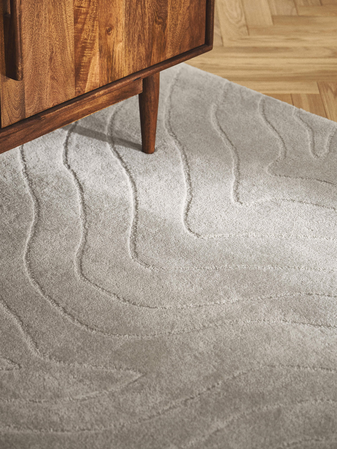 Light Grey Textured Area Rug – Soft Modern Minimalist Carpet for Living Room & Bedroom | Neutral Contemporary Floor Decor