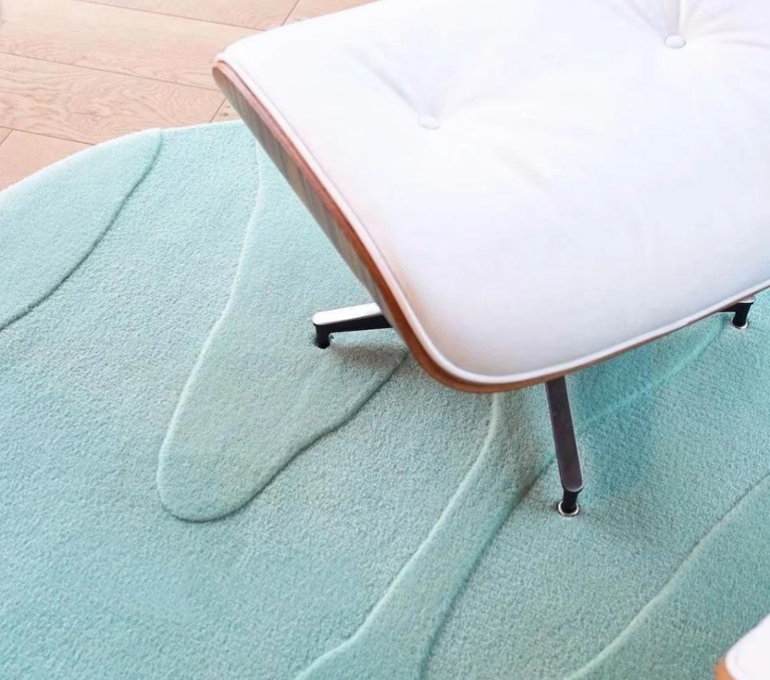 Modern Abstract Tufted Rug – Organic Shape & Soft Pastel Aesthetic Nuha Rugs