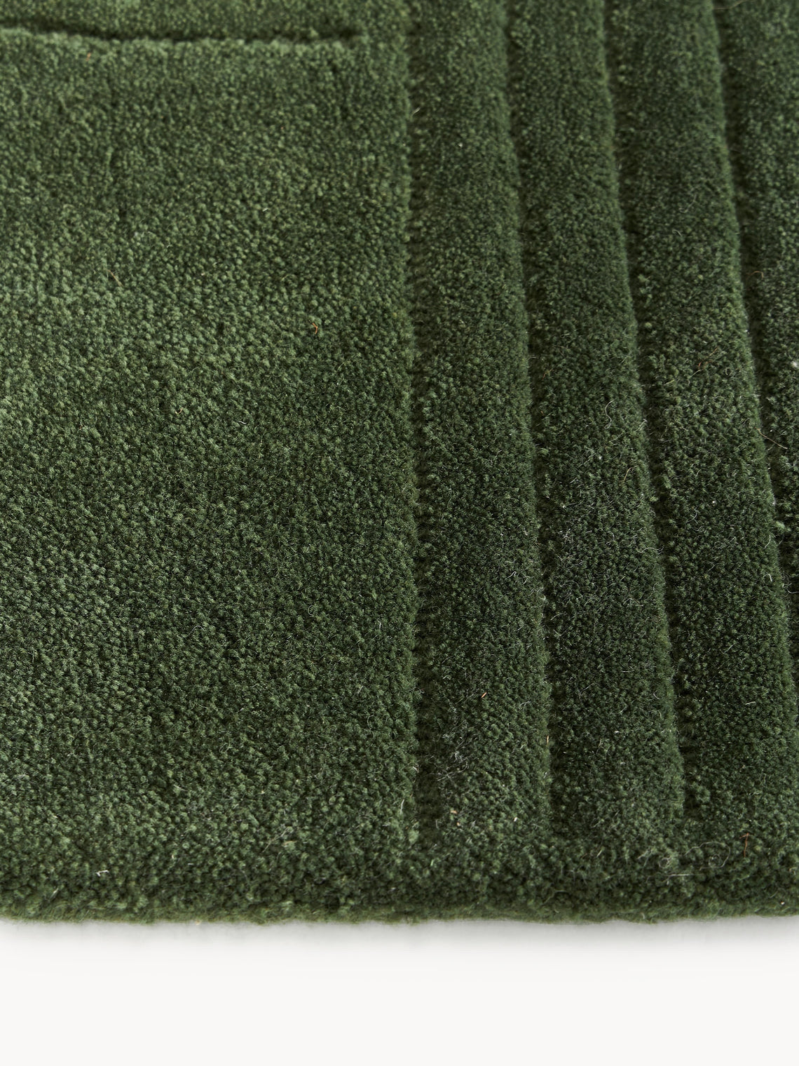 Modern Green Hand-Tufted Area Rug – Minimalist Textured Carpet for Living Room & Bedroom, Soft Velvet Finish