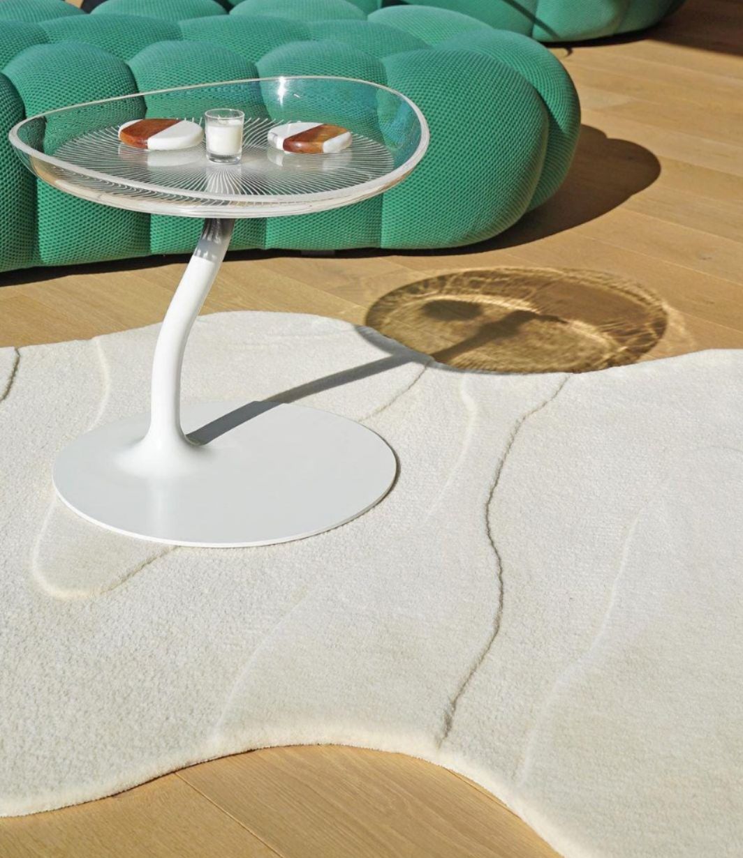 Modern Organic Aesthetic – Plush Rug in a Serene Lounge Setting Nuha Rugs