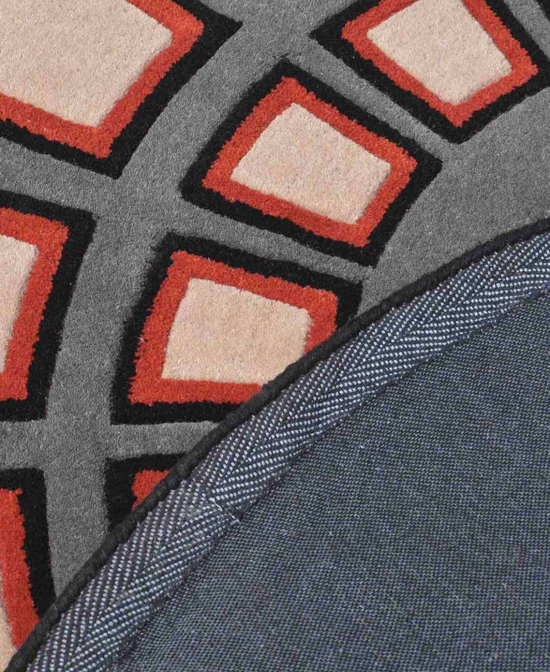 Modern Round Area Rug – Bold Geometric Pattern Carpet for Living Room, Bedroom, or Office Decor