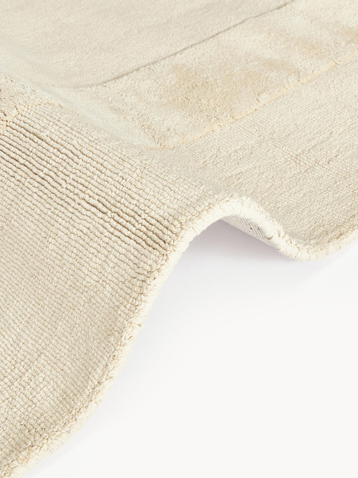Beige Hand-Tufted Area Rug – Soft Minimalist Border Carpet for Modern Living Room, Bedroom, or Office Decor
