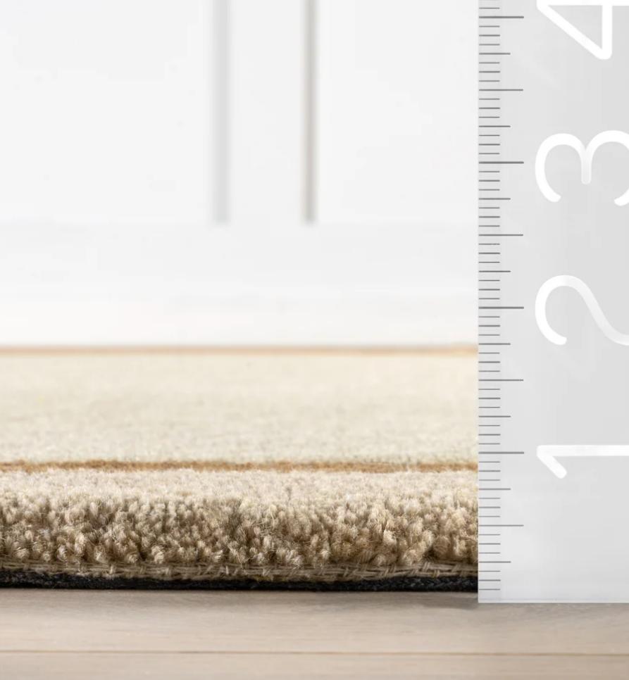 Modern Irregular Shape Rug – Hand-Tufted Beige & Brown Abstract Carpet for Living Room, Bedroom & Office Decor