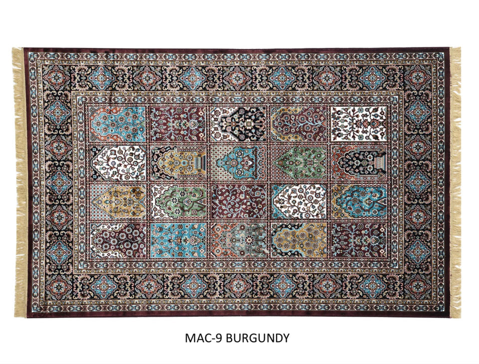 Luxury Persian Silk Rug – Handmade Fine Silk Carpet with Intricate Floral Design for Elegant Homes