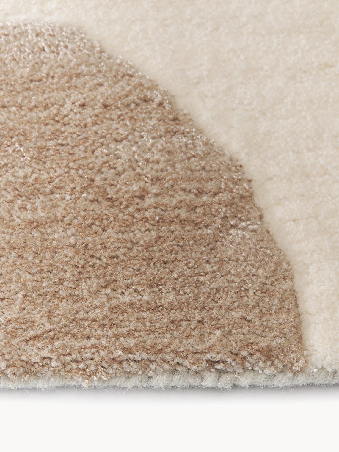 Modern Geometric Beige & Ivory Wool Rug – Hand Tufted Abstract Area Carpet for Living Room & Bedroom Décor
