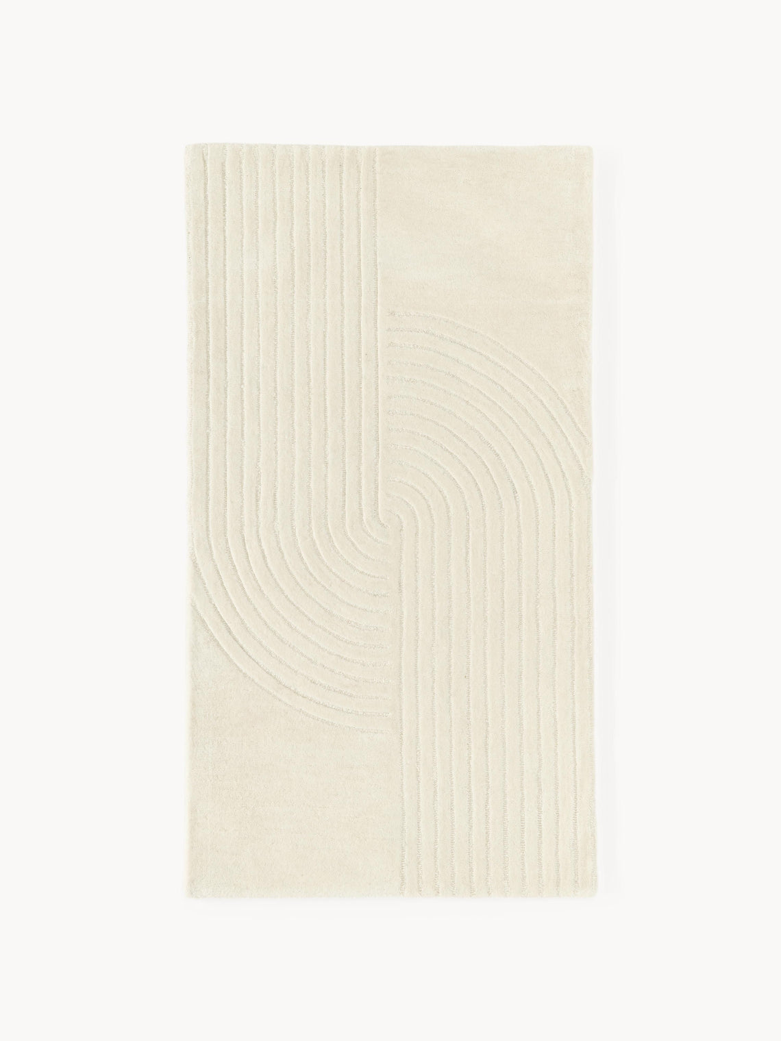 Modern Cream Hand-Tufted Area Rug – Minimalist Geometric Design Carpet for Living Room, Bedroom & Home Décor
