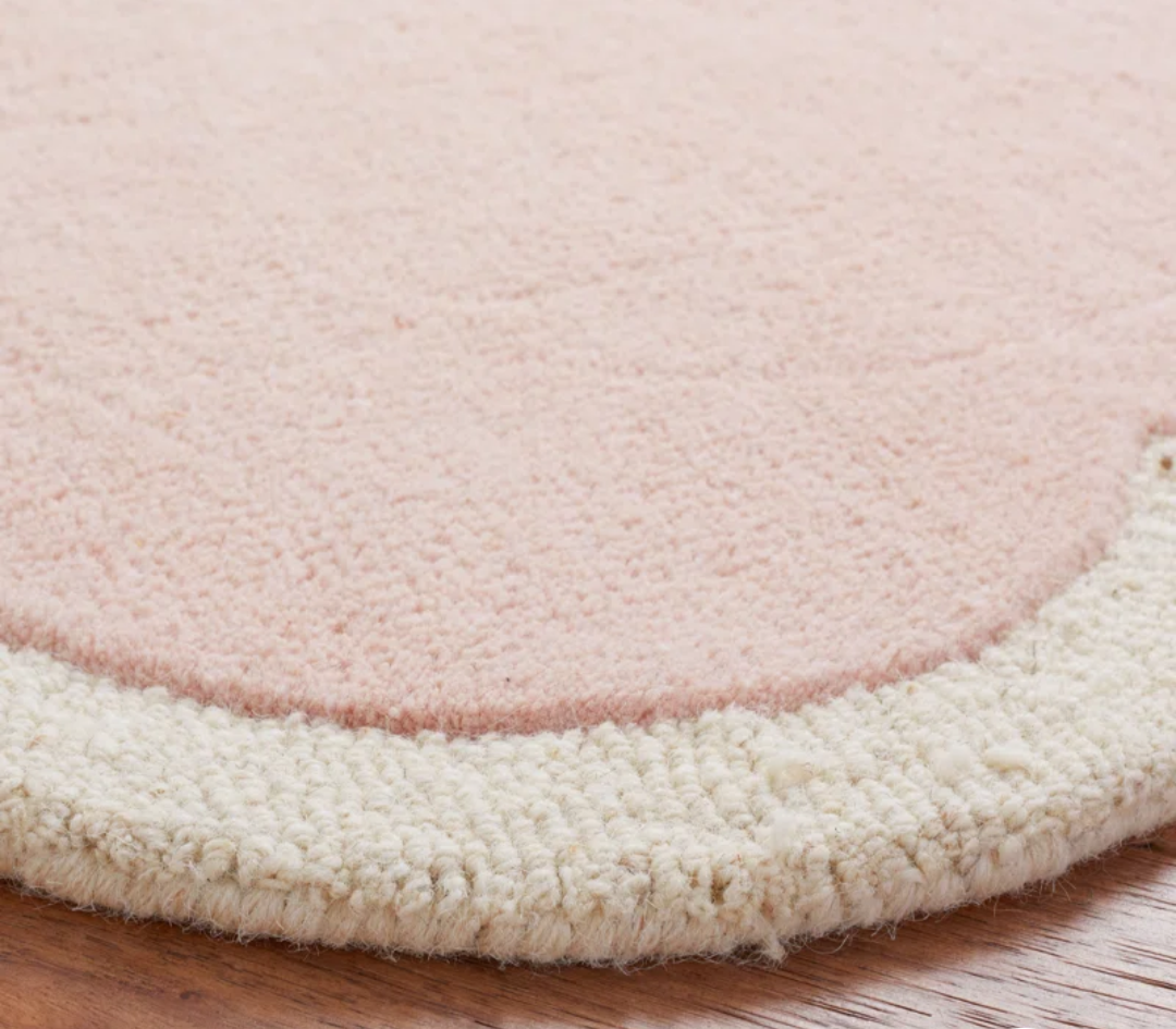 Pink Flower Shaped Kids Rug – Soft Plush Nursery Carpet for Baby Room & Play Area