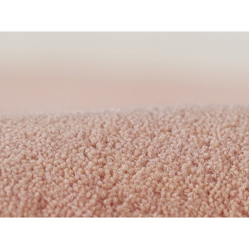 Blush Pink Minimalist Area Rug with Cream Border – Soft Modern Hand-Tufted Carpet for Living Room, Bedroom & Office Décor