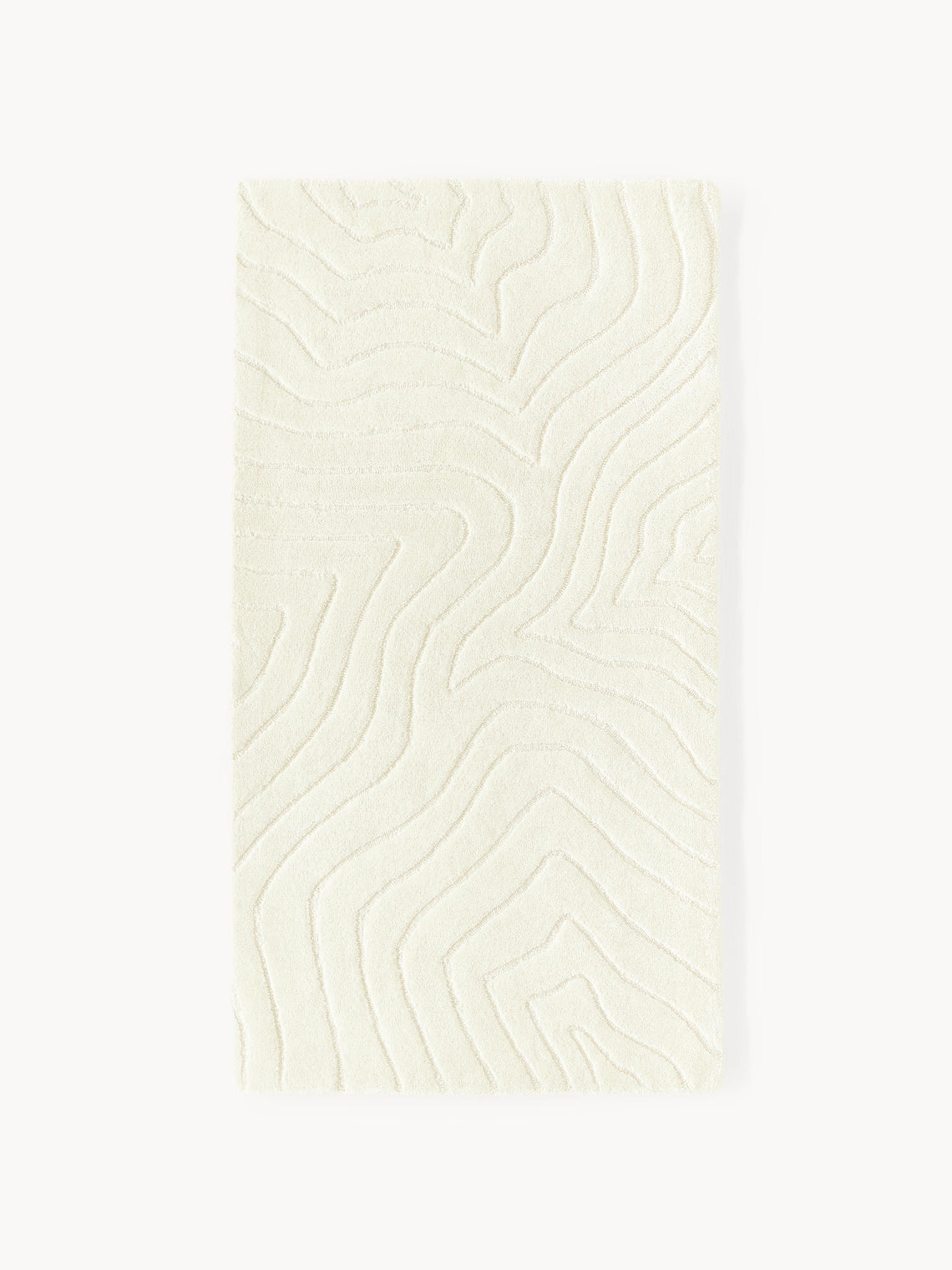 Ivory Textured Area Rug – Soft Modern Minimalist Carpet for Living Room & Bedroom | Neutral Scandinavian Home Decor