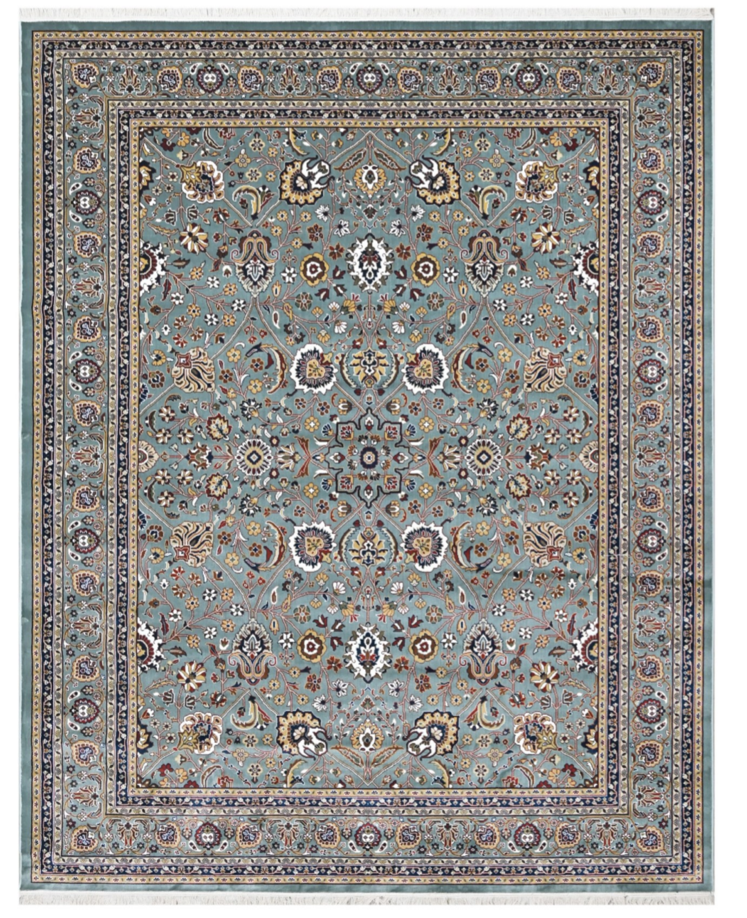 Luxury Persian Silk Rug – Fine Floral Design, Soft Shimmer Finish, Premium Home Décor Carpet