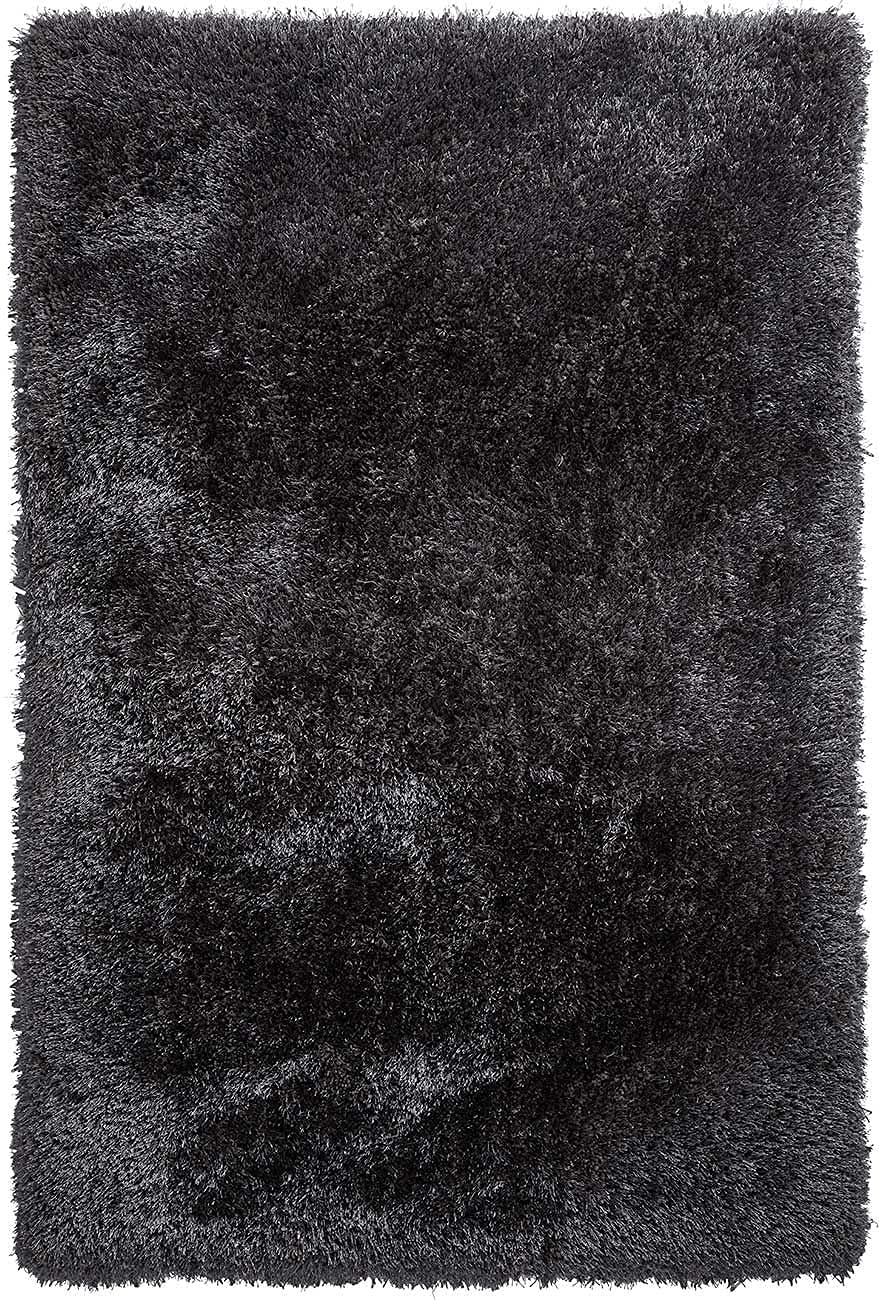 Handcrafted Super Soft Microfiber Shaggy Dark Grey Carpet Nuha Rugs