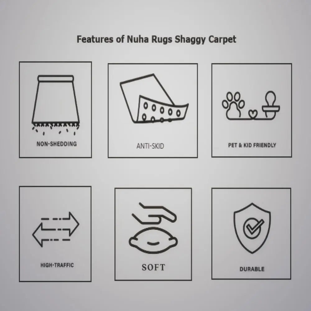 Handcrafted Super Soft Microfiber Shaggy Pink Silver Beige Ivory Carpet Nuha Rugs