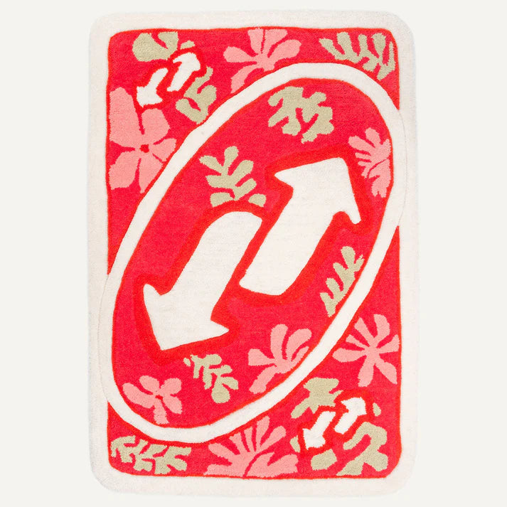 Uno Skin Rug Pink Uno Reverse Rug – Nuha Rugs