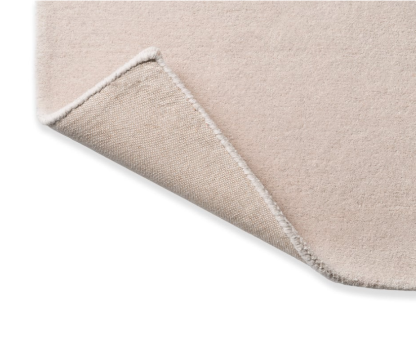 Minimalist Modern Beige Abstract Area Rug – Soft Hand-Tufted Wool Carpet for Living Room & Bedroom Decor