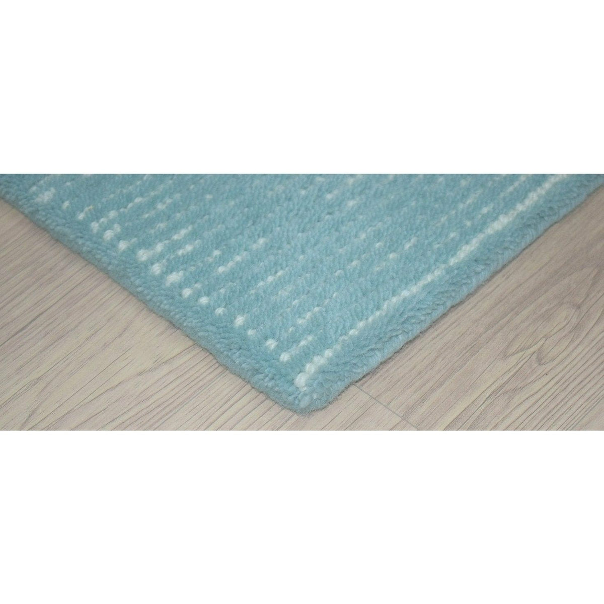Handmade Solid Light Blue Rug – Modern Minimalist Soft Carpet for Living Room, Bedroom & Home Décor