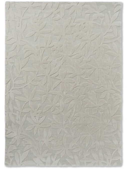 Ivory Floral Hand Tufted Wool Rug – Luxury Modern Area Rug for Living Room & Bedroom
