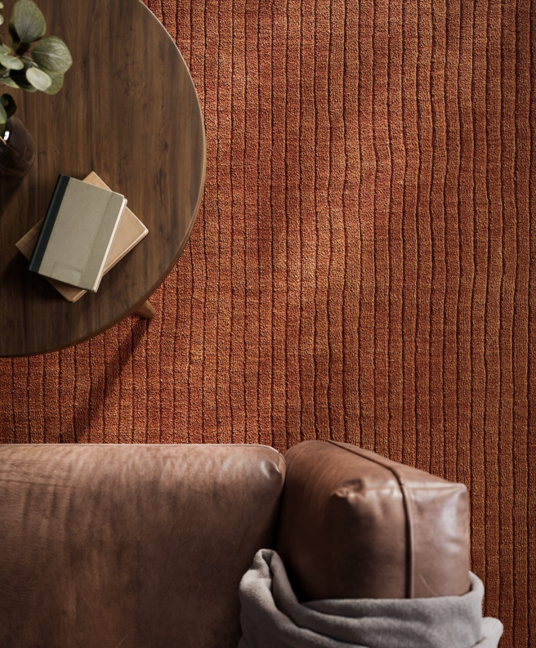 Premium Hand-Tufted Carpet in Warm Rust – Luxurious, Durable & Stylish Floor Décor for Modern Homes