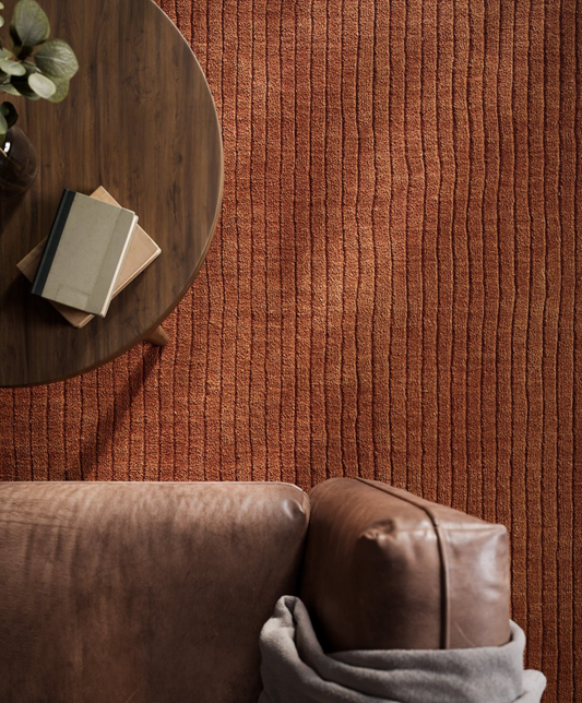 Premium Hand-Tufted Carpet in Warm Rust – Luxurious, Durable & Stylish Floor Décor for Modern Homes
