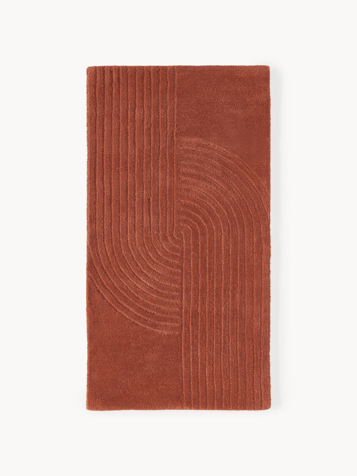 Modern Hand-Tufted Red Area Rug – Minimalist Abstract Carpet for Living Room & Home Decor