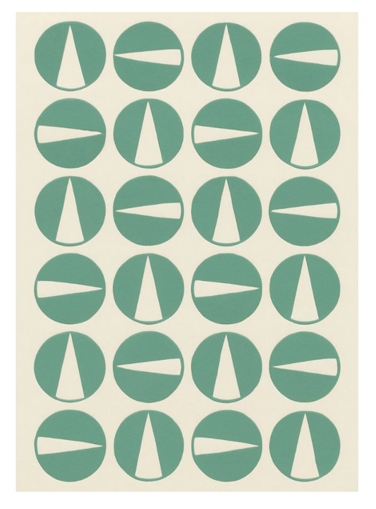 Mid-Century Modern Green Geometric Area Rug – Retro Hand-Tufted Wool Carpet for Living Room & Bedroom Décor