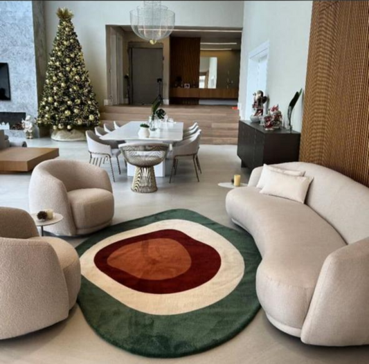 Modern Abstract Hand-Tufted Area Rug – Unique Artistic Carpet for Luxury Living Room & Contemporary Home Décor