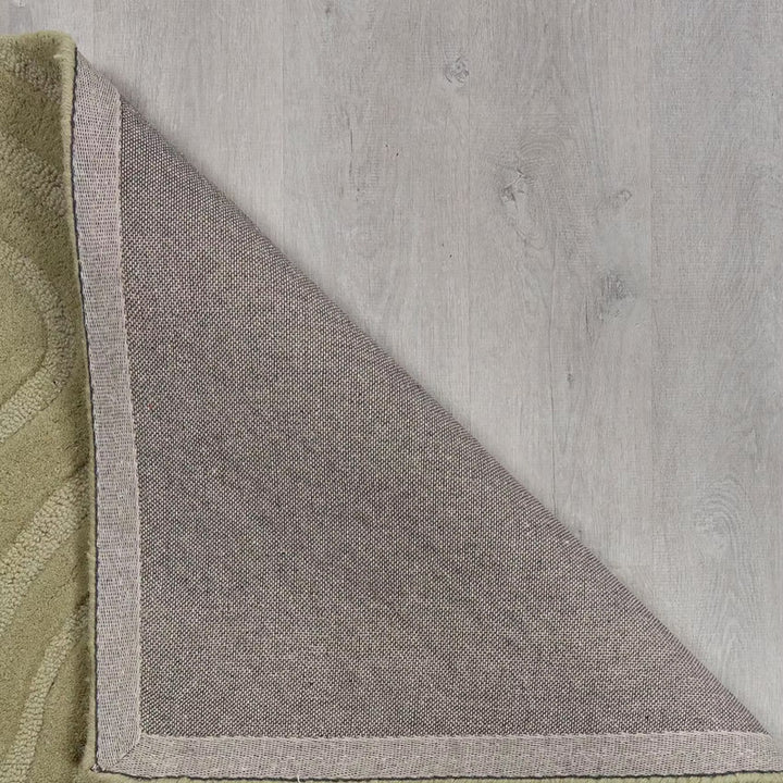 Modern Beige Textured Rug – Hand-Tufted Abstract Wave Pattern Carpet for Living Room, Bedroom & Office Décor