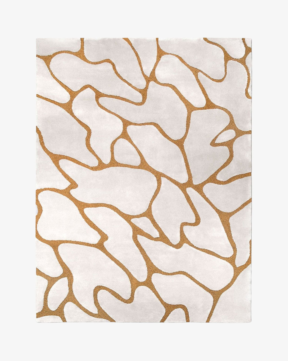 Hand Tufted Abstract Rug, Modern Cream & Gold Wool Rug, Luxury Contemporary Area Rug, Minimalist Living Room Rug, Handmade Designer Carpet