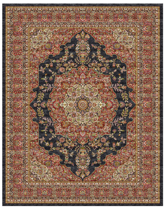 Persian Silk Area Rug – Luxury Soft Silk Finish, Traditional Iranian Design, Elegant Living Room & Bedroom Carpet
