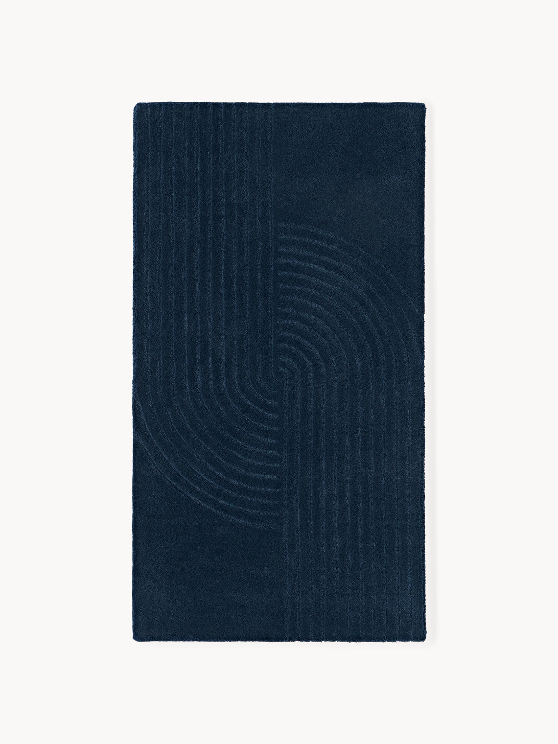Modern Hand-Tufted Blue Area Rug – Minimalist Abstract Carpet for Living Room & Home Decor