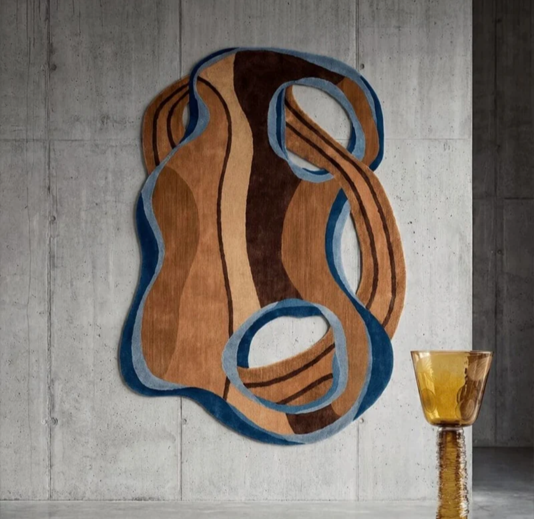 Irregular Abstract Hand Tufted Rug – Modern Sculpted Designer Area Carpet