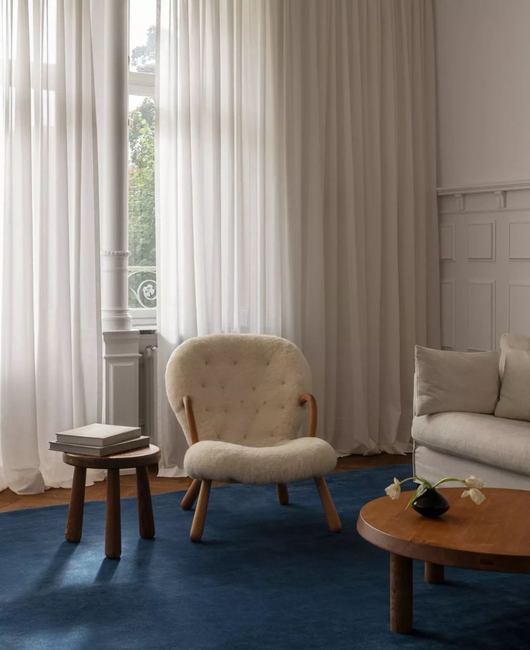 Blue Hand Tufted Rug