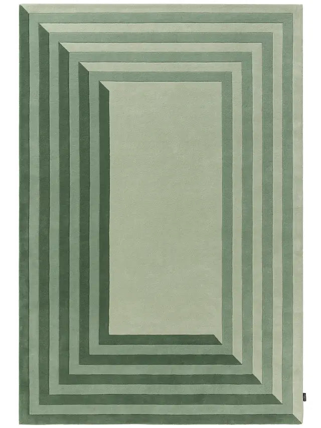 Modern Green Geometric Area Rug – Minimalist Gradient Carpet for Living Room, Bedroom & Home Décor