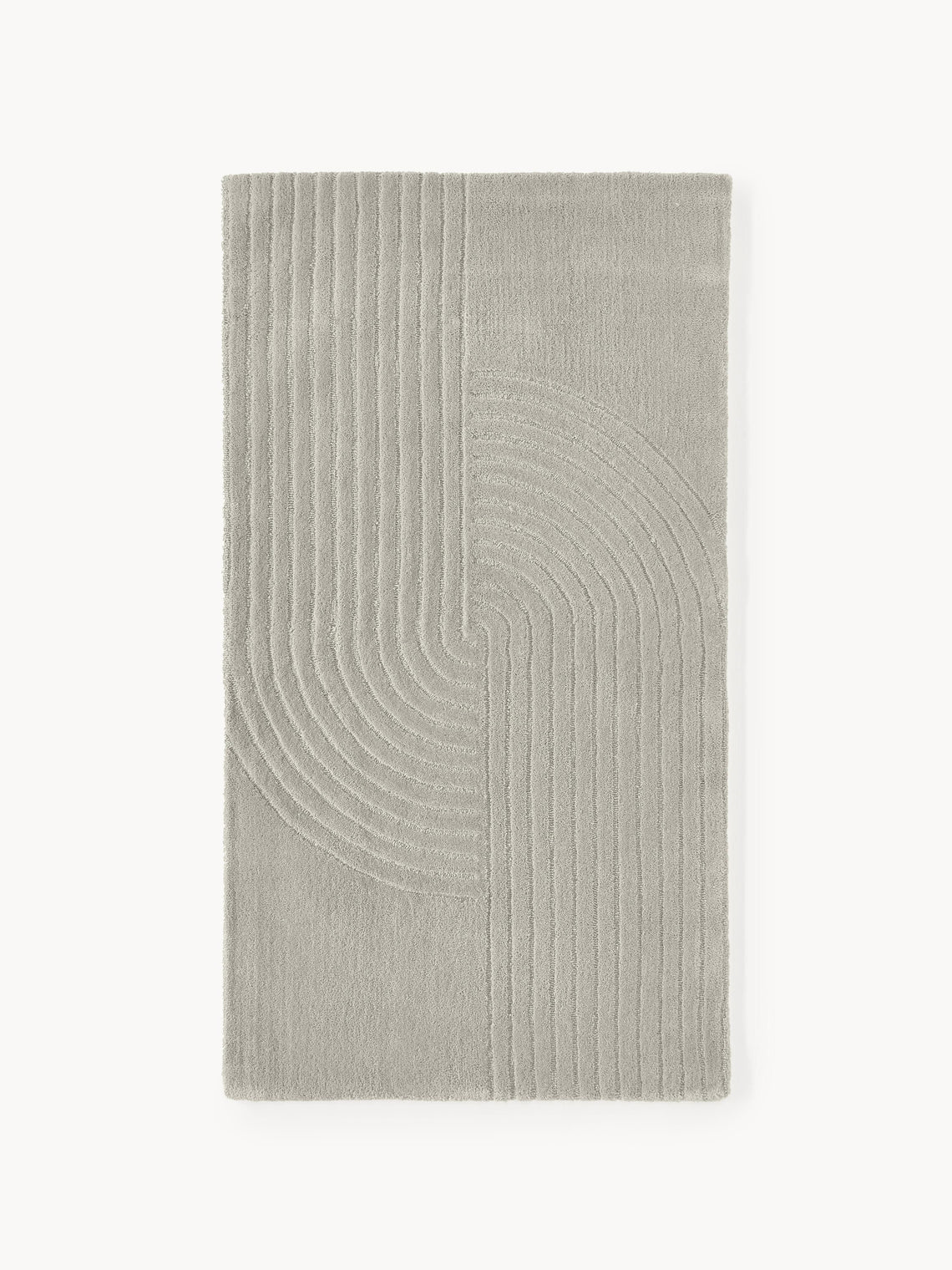 Modern Grey Hand-Tufted Area Rug – Minimalist Textured Carpet for Living Room & Bedroom, Soft Velvet Finish